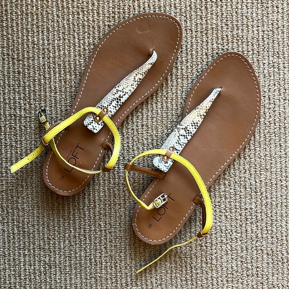Loft snakeskin sandals 8